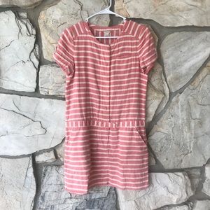 J.Crew size 2 pink/white striped dress.